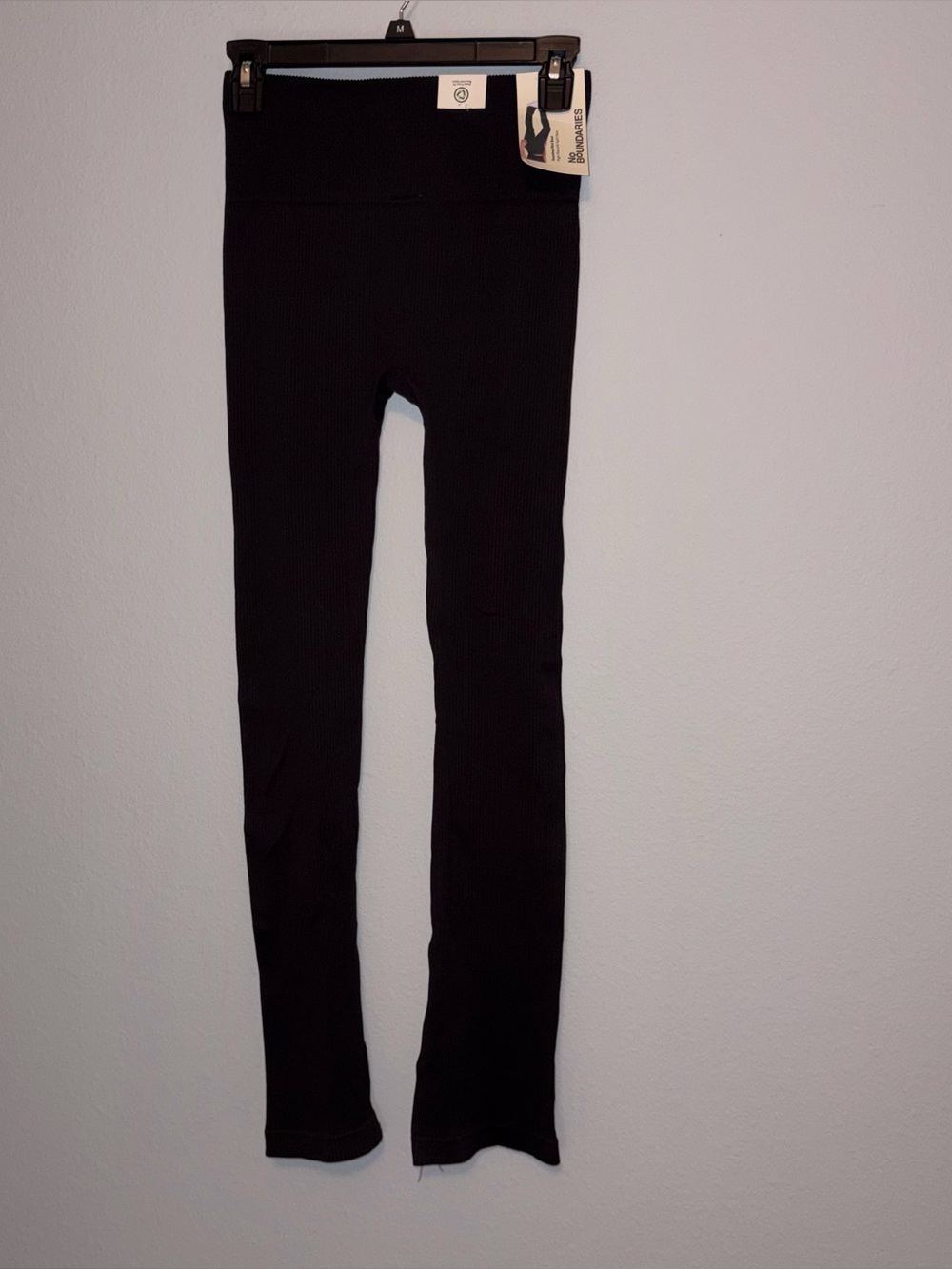 No Boundaries Ribbed Seamless Split Hem Leggings Size S